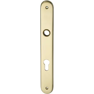 Haustür - Langschild ELEGANT 22, PZ88, Ansatz 16 mm, Messing pol
