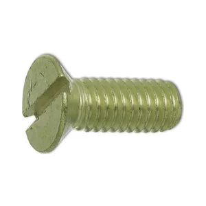 ~ISO2009 M 4x 10 Messing blank Senkschraube mit Schlitz (DIN963A)