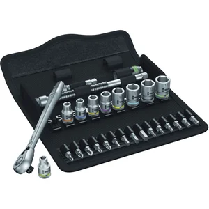 WERA Steckschlüssel-Satz Zyklop Metall 1/4" mit Umschaltknarre 28-teilig