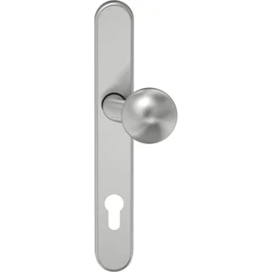 ECO Fluchttür-Halbgarnitur EPN 900 RR, Knopf, Langschild K160, EN 1125, silber