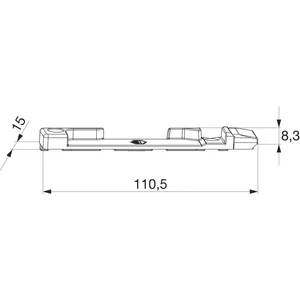 MACO Kippschließteil PVC 12/20- 9, ALUPLAST/DECEUNINCK/GEALAN/KBE, links, silber