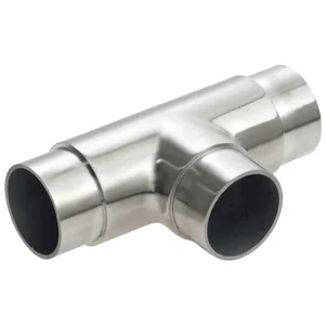 CROSO T-Verbinder für Rohr ø 42,4 x 2,0 mm, Edelstahl geschliffen V2A