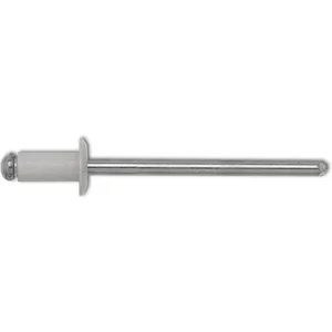 ISO15977 Blindniete Flachrundkopf 3.2x 8 Aluminium mit Stahldorn RAL9010 weiß
