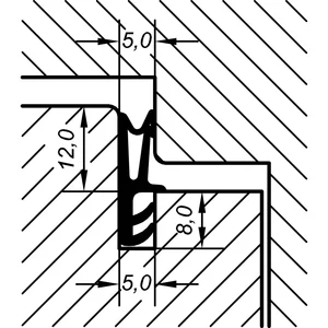 Flügelfalzdichtung EV 4150, Kunststoff mahagoni