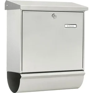 BURG Briefkasten COMFORT-SET - mit Zeitungsbox, Edelstahl rostfrei