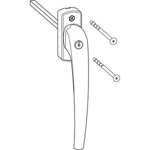 HAUTAU ATRIUM HKS Drehgriff 201 EG-S, Einlassgetriebe sperrbar, silber eloxiert