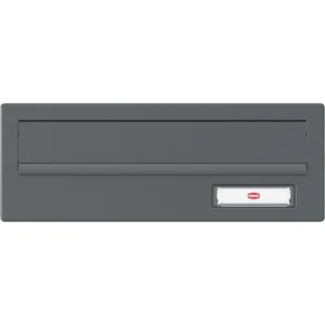 RENZ Frontplatte kombinierbar, eckig, 300 x 110 mm, Stahl anthrazitgrau RAL 7016