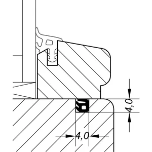 Glasleistendichtung AC 5587 D, Kunststoff braun