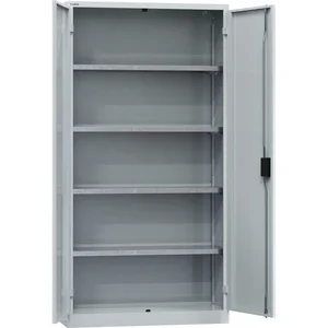 LISTA Flügeltürschrank 1000x400x1950 KEY Lock RAL7035 Vollblech-Flügeltüren