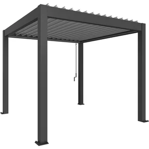 BIOHORT Pergola Gr. 3,5 x 3,5 dunkelgrau/silber