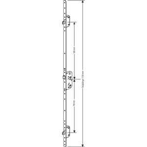 GU MFV-Schloss Secury Automatic ÖNORM,DM 65,Stulp 1750 x 20 x 2,5mm rund,silber