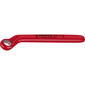 KNIPEX Ringschlüssel gekröpft isoliert SW 15 mm, Höhe Kröpfung 24 mm, L=200 mm