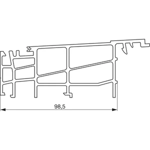 GU Thermostep 164/204 Grundkörper Verbreiterungsprofil P1719 L=6700 mm silber