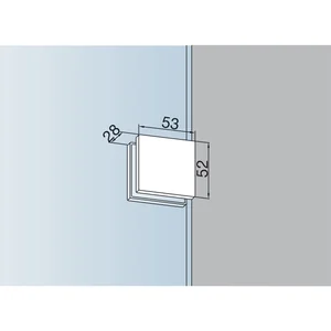 DORMA-Glas Schraubhalterung PT 90, Glasstärke 10 mm, silber eloxiert (07.021)