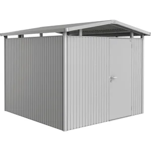 BIOHORT Gerätehaus Panorama P4 silber-metallic 1-türig