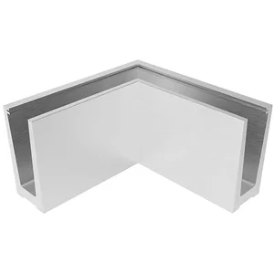 ECONOMY Außenecke für Bodenprofile 0008, Aluminium silber eloxiert