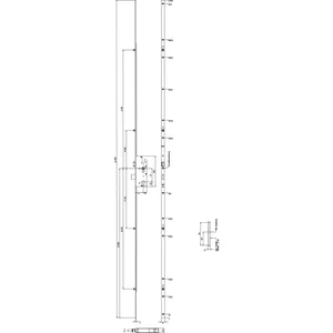 KFV MFV-Schloss BS 2100 DIN, DM 40, Stulp 16 mm eckig,verzinkt silber