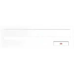 RENZ Frontplatte kombinierbar, eckig, 300 x 110 mm, Stahl weiß RAL 9016