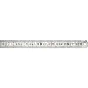 HELIOS PREISSER Stahlmaßstab biegsam 300x30x1,0 mm EG-Prüfzeichen Genauigkeit II
