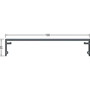 GUTMANN Abdeckprofil-Pfosten P2020/100, L=6000 mm, Aluminium blank