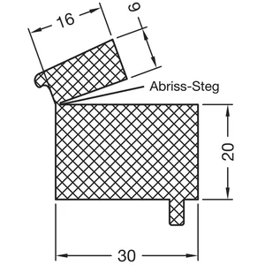 GUTMANN Weser Dichtstückprofil TD 20/9 L=1000 mm EPDM schwarz