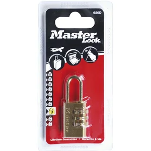 MASTER LOCK Vorhangschloss 620 EURD Zahlenschloss, 20 mm,Messing Finish SB