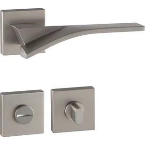 MARCHESI Drückergarnitur TABOR auf Rosette WC, 38-45 mm, Zamak vernickelt matt