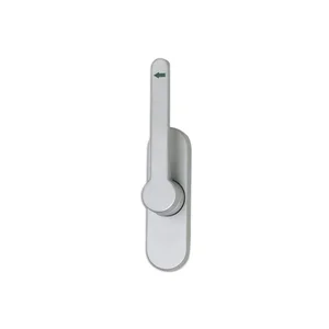 Türtreibriegel aufliegend Pfeil, rund, links, Hub 25 mm, silber eloxiert