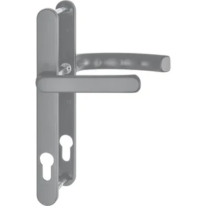 Drückergarnitur LIÈGE - Schmalschild 24 mm, Griff flach,67 - 72,Edelstahl-Effekt