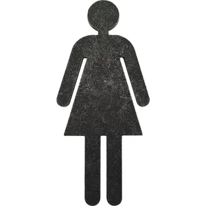 Symbol für WC Türen - Frau, verzinkt schwarz