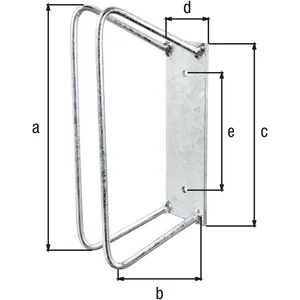 Einzel-Fahrradhalter 90 Grad Radbreite 25 - 53 mm