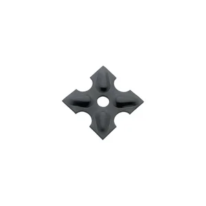 Zierrosette (Pfettenscheibe) 80x80x4 mm, Bohr-ø 17 mm,Stahl schwarz pulverbesch.