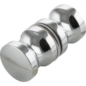 Duschtürknopf KN-K2AL, 30 x 30 mm, Aluminium verchromt poliert