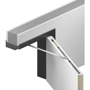 ATHMER Türöffnungsbegrenzer Porti für Holztüren, 610-719 mm, 30kg, silber