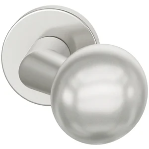 FSB Türknopf 23 0846 03400 ASL/AGL fest auf Rosette, Aluminium silber eloxiert