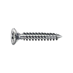 SPAX-FEX CUT Beschlagschraube 4.0x38 PH 2 Kopf 7 mm Stahl silber PVC-Holzprofile