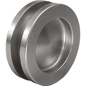 Muschelgriffpaar rund Ø 65mm, für TS 8-10 / 38-45mm, Aluminium Edelstahl Effekt