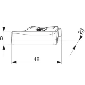 MACO MM Hebeteil PVC 12/20-13, ALUPLAST, links, silber (356324)