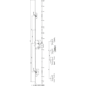 KFV MFV-Schloss BS 2300 ÖNORM, DM 65, Stulp 20 mm eckig, silber verzinkt