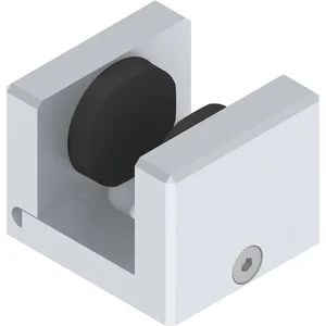 HELM GT-S 150 Bodenführung deckenbündige Montage Glas 8-12,76 mm silber