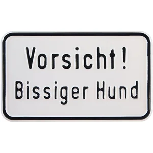 Hinweisschild Vorsicht! Bissiger Hund 200 x 120 mm
