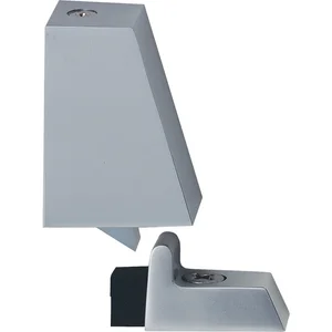 Türfeststeller 1013 mit Wippe und Gummipuffer, Aluminium weiß RAL 9016
