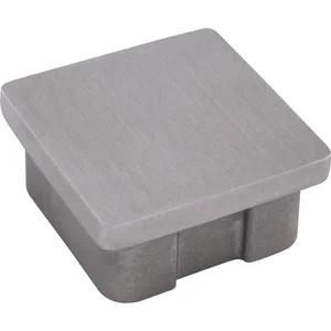 ECONOMY Endkappe eckig für Rohr 40 x 40 x 2,0 mm,Edelstahl geschliffen V2A