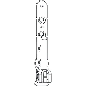 ROTO NX Ecklager P6/130 PVC verstellbar mit 2 Bohrzapfen 6 mm 130 kg silber
