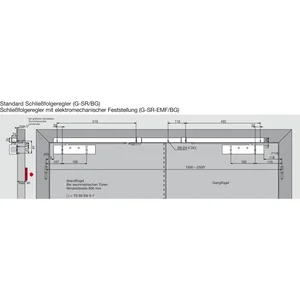 DORMAKABA Gleitschiene GSR-EMF2-V/BG, silber