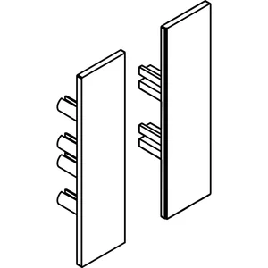 DORMA-Glas Muto 150 Abdeckkappen Seitenteilprofil Edelstahl-Effekt