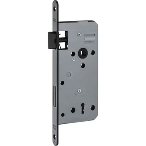 DORMAKABA Einstemmschloss ergo Keilbart,DM 50,VK8,Edelstahl schwarz matt RAL9005