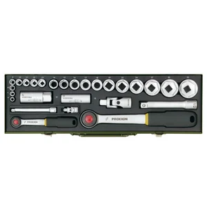 PROXXON PKW-Steckschlüssel-Satz mit 1/4" und 1/2" Ratsche 27-teilig