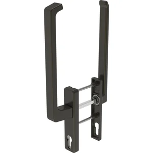 GU-966 PSK mZ Drehgriffgarnitur DIRIGENT innen/außen flach, mit PZ, dunkelbraun