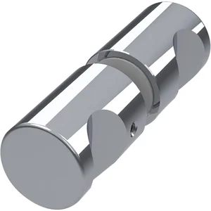 Duschtürknopf rund, 25 mm, Aluminium verchromt poliert